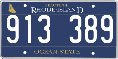 RI license plate 913389