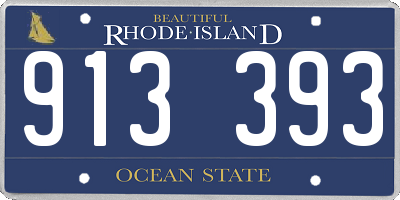 RI license plate 913393