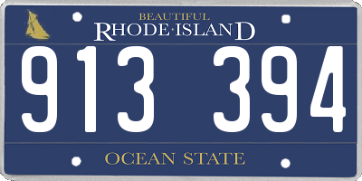 RI license plate 913394