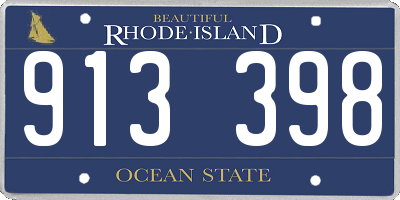 RI license plate 913398