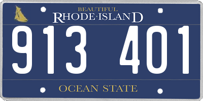 RI license plate 913401