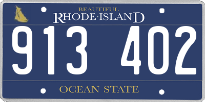 RI license plate 913402