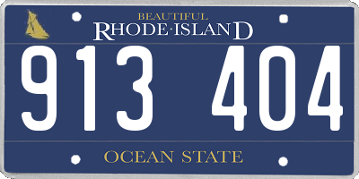 RI license plate 913404
