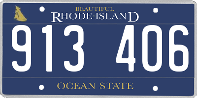RI license plate 913406