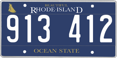 RI license plate 913412