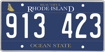 RI license plate 913423