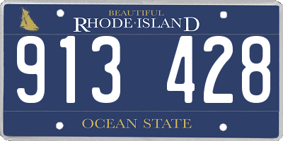 RI license plate 913428