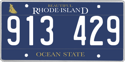RI license plate 913429