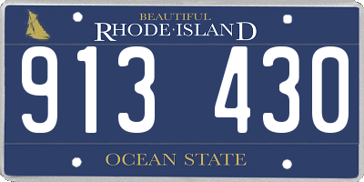 RI license plate 913430
