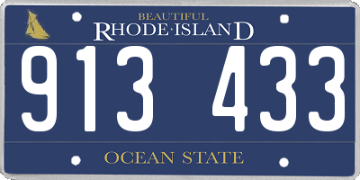 RI license plate 913433