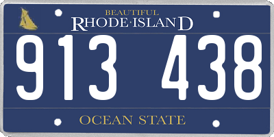 RI license plate 913438