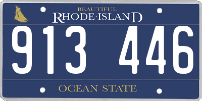 RI license plate 913446