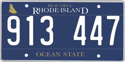 RI license plate 913447