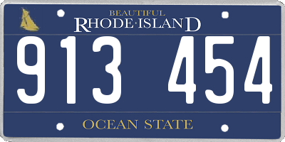 RI license plate 913454