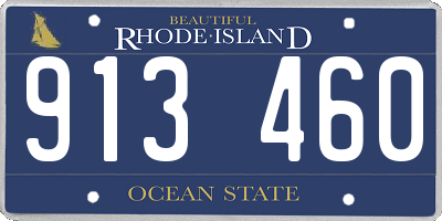 RI license plate 913460