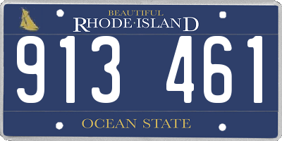 RI license plate 913461
