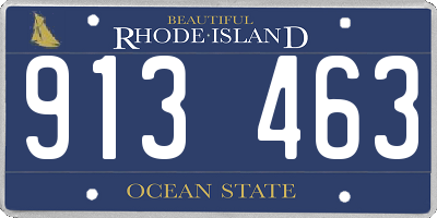 RI license plate 913463