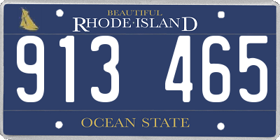 RI license plate 913465