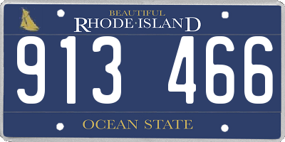 RI license plate 913466
