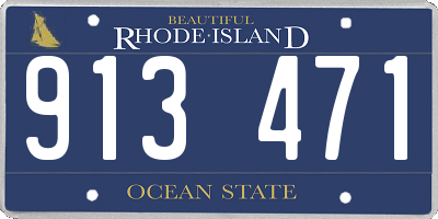 RI license plate 913471
