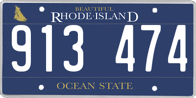 RI license plate 913474