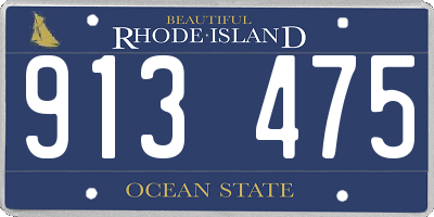 RI license plate 913475