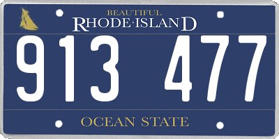 RI license plate 913477