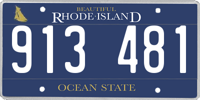 RI license plate 913481