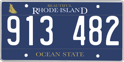 RI license plate 913482