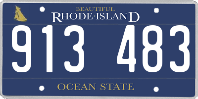 RI license plate 913483
