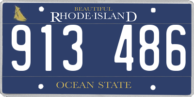 RI license plate 913486