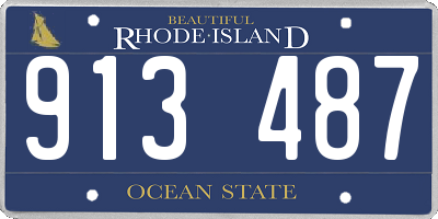 RI license plate 913487