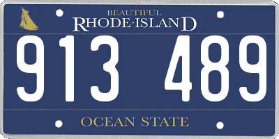 RI license plate 913489