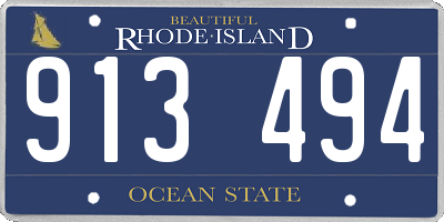 RI license plate 913494