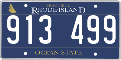 RI license plate 913499