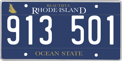 RI license plate 913501