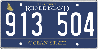 RI license plate 913504
