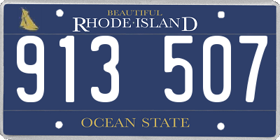 RI license plate 913507