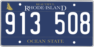 RI license plate 913508