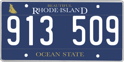 RI license plate 913509