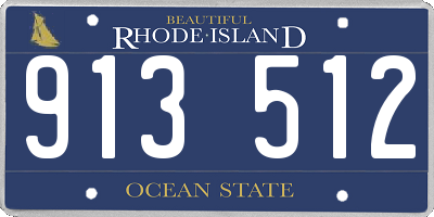 RI license plate 913512