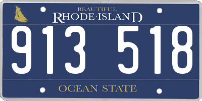 RI license plate 913518