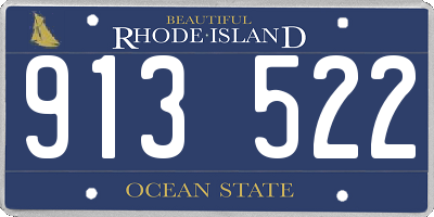 RI license plate 913522