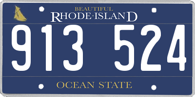 RI license plate 913524