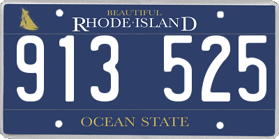 RI license plate 913525