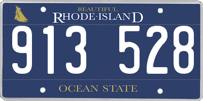 RI license plate 913528