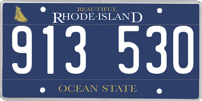 RI license plate 913530