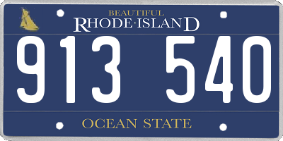 RI license plate 913540