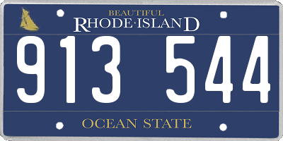 RI license plate 913544