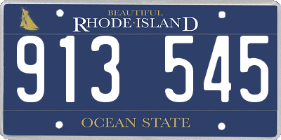 RI license plate 913545